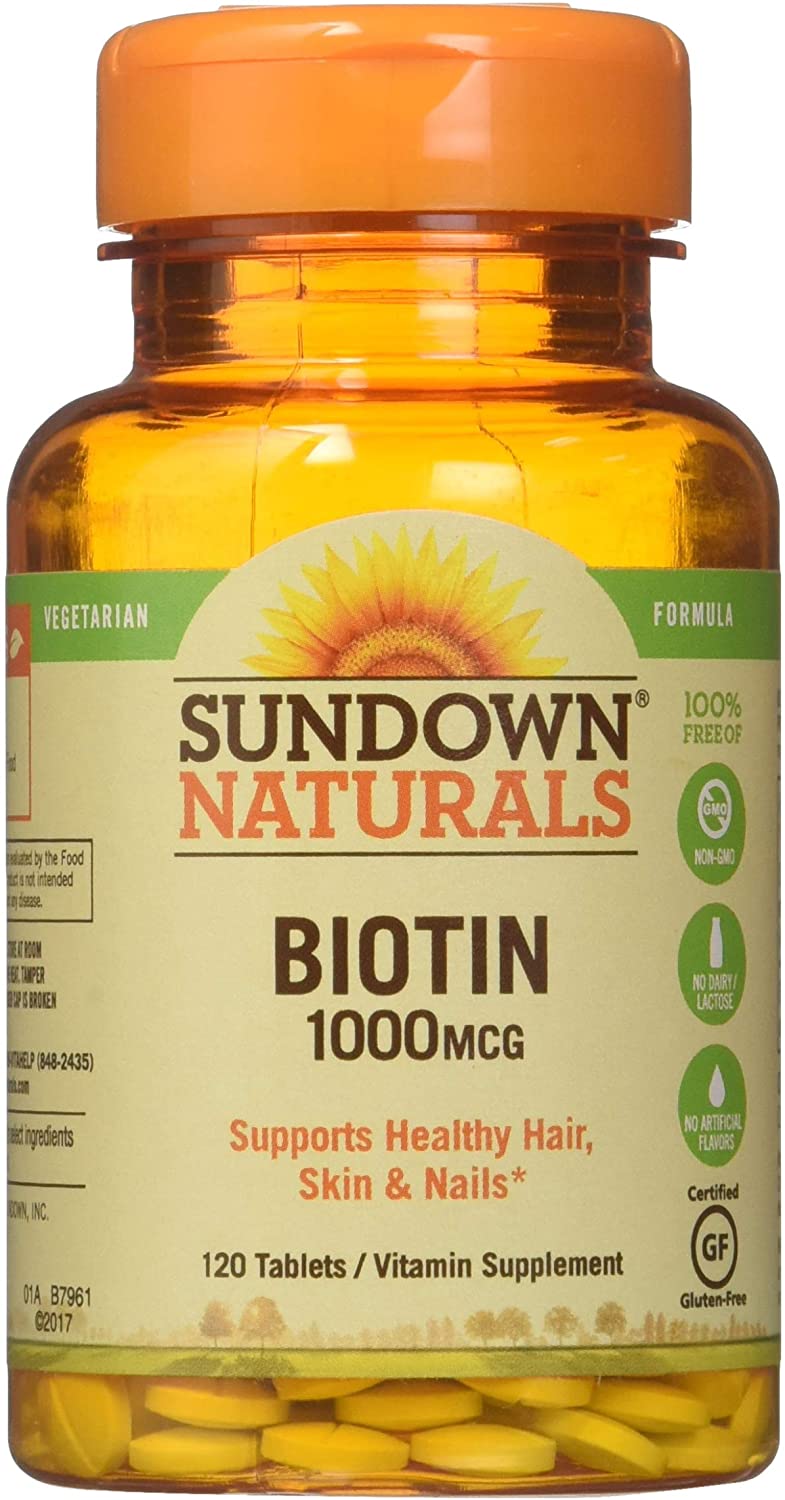 Sundown Biotin Tablets, 1000mcg, 120 Count