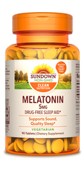 Sundown Melatonin Tablets, 5mg, 90 Count*