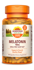 Sundown Melatonin Capsules, 10mg, 90 Count