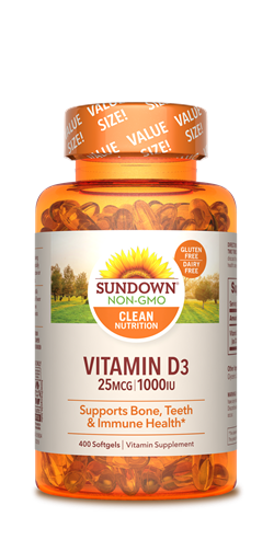 Sundown Vitamin D3 Softgels, 1000 IU, 400 Count