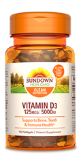 Sundown Vitamin D3 Softgels, 5000 IU, 150 Count