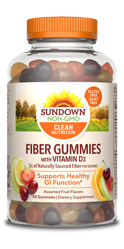 Sundown Fiber with Vitamin D3 Gummies, 50 Count