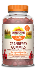Sundown Cranberry Gummies, 500mg, 75 Count
