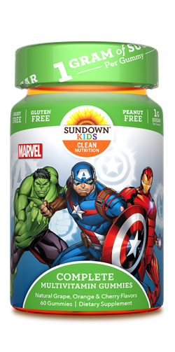 Sundown Kids Marvel's Avengers Complete Multivitamin Gummies, 60 Count