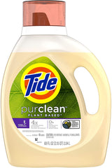 Tide Purclean Plant-based Liquid Laundry Detergent, Honey Lavender Scent, 69 fl oz, 48 loads