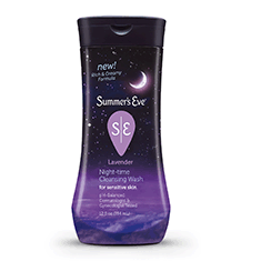 Summer's Eve Night-Time Sensitive Skin Cleansing Wash, Lavender 12 oz
