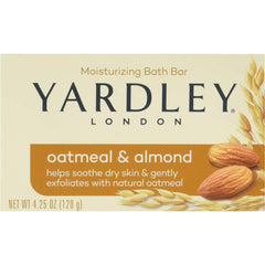 Yardley London Naturally Moisturizing Bath Bar, Oatmeal & Almond, 4.25 oz