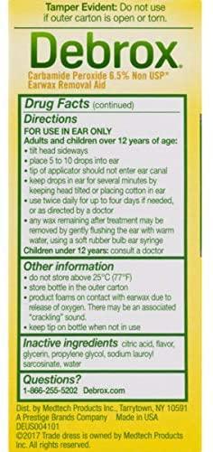 Debrox earwax removal kit, ear drops and bulb ear syringe, 0.5 Fl oz ...