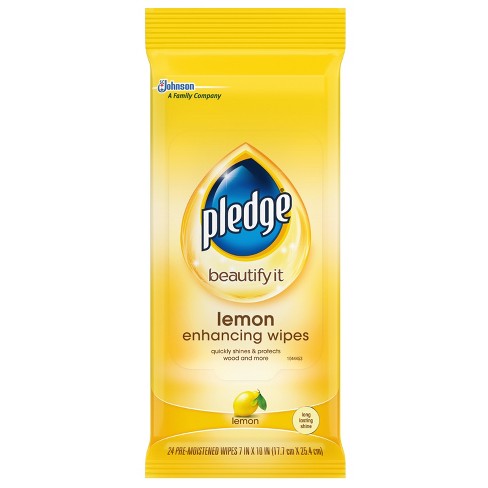 Pledge Lemon Wipes, 24 Count