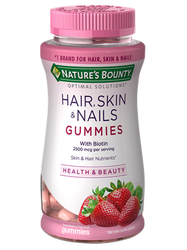 Nature's Bounty Optimal Solutions Hair, Skin, & Nails Gummies w/ Biotin, 80 ct
