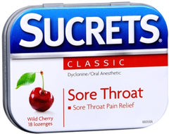 Sucrets Sore Throat Wild Cherry Dyclonine Oral Anesthetic Wild Cherry -18 Lozenges