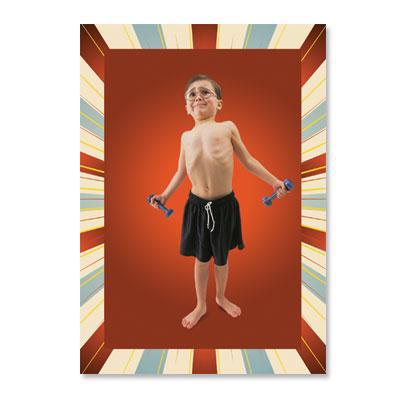 PAPYRUS Happy Birthday - weightlifting boy