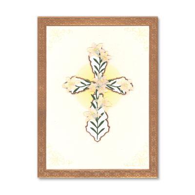 PAPYRUS Sympathy - cross with flowers