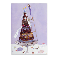 PAPYRUS Happy Birthday - small girl on cake