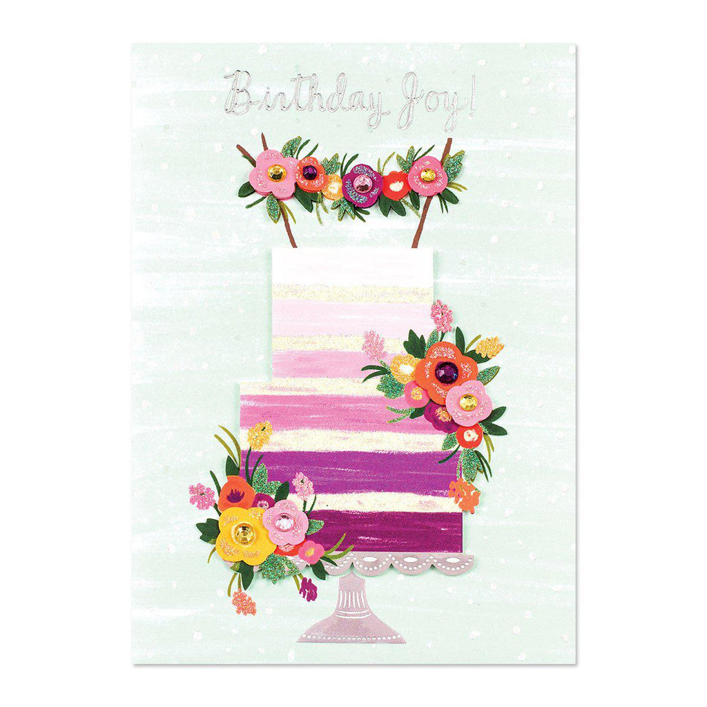 PAPYRUS Happy Birthday - purple ombre floral cake