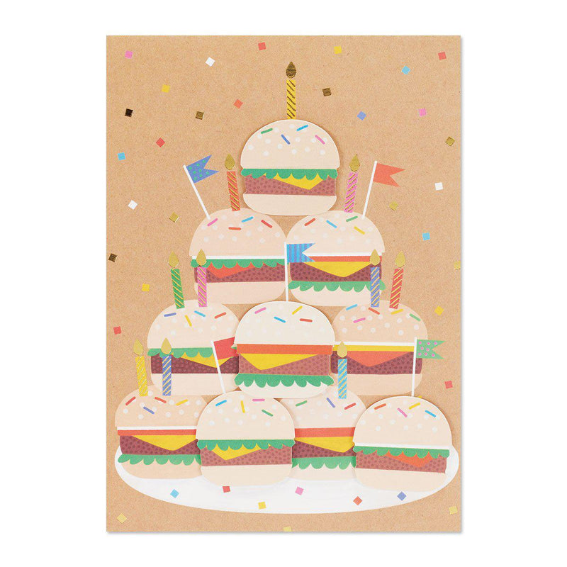 PAPYRUS  Happy Birthday - burgers with candles