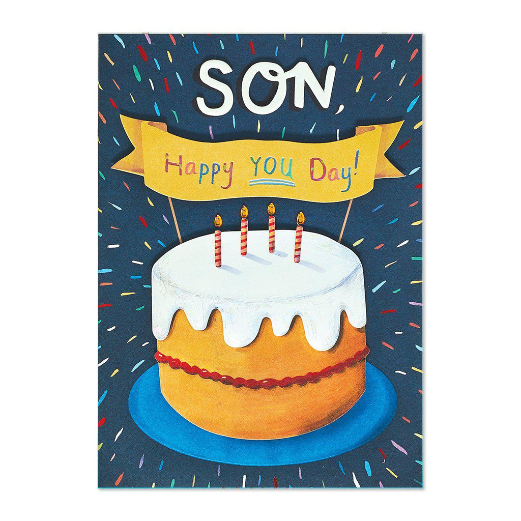 PAPYRUS Happy Birthday - son banner cake