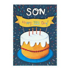 PAPYRUS Happy Birthday - son banner cake