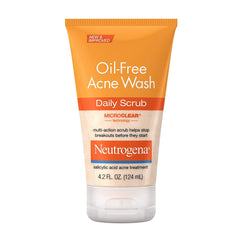 Neutrogena Oil-Free Acne Face Scrub, 2% Salicylic Acid Acne Treatment, Daily Face Wash to Prevent Breakouts, Oil Free Exfoliating Facial Cleanser for Acne-Prone Skin, 4.2 fl. oz*