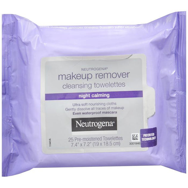 Neutrogena Makeup Remover Cleansing Towelettes Night Calming, 25 Count ...