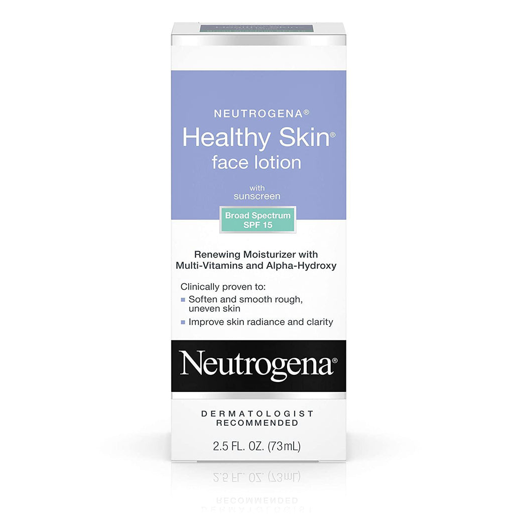 Neutrogena Facial Moisturizer Lotion Alpha-Hydroxy Acid (AHA), Anti-Wrinkle, SPF 15 2.5 Fl oz