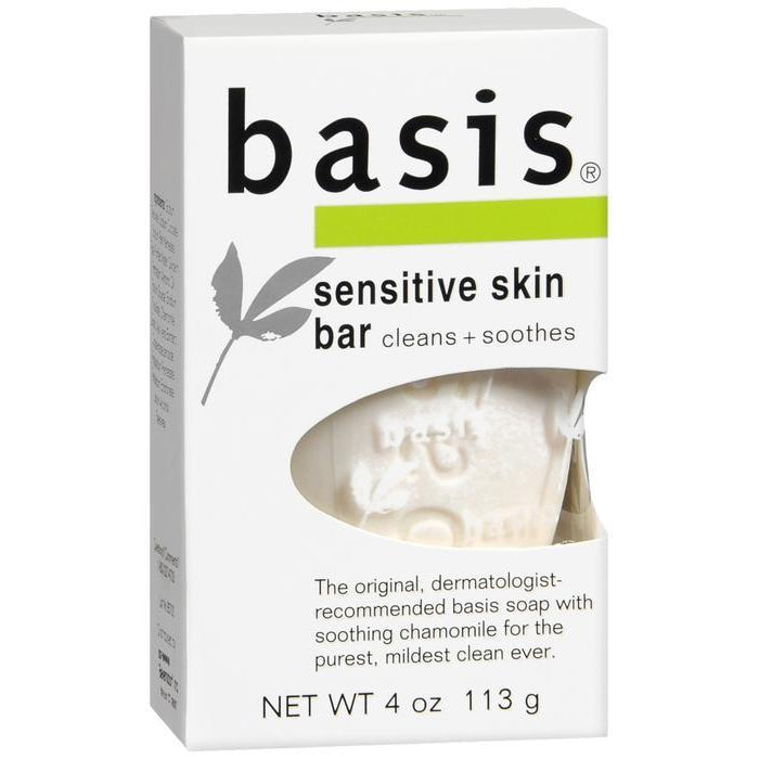 Basis Sensitive Skin Bar Soap - Unscented - 4 oz.