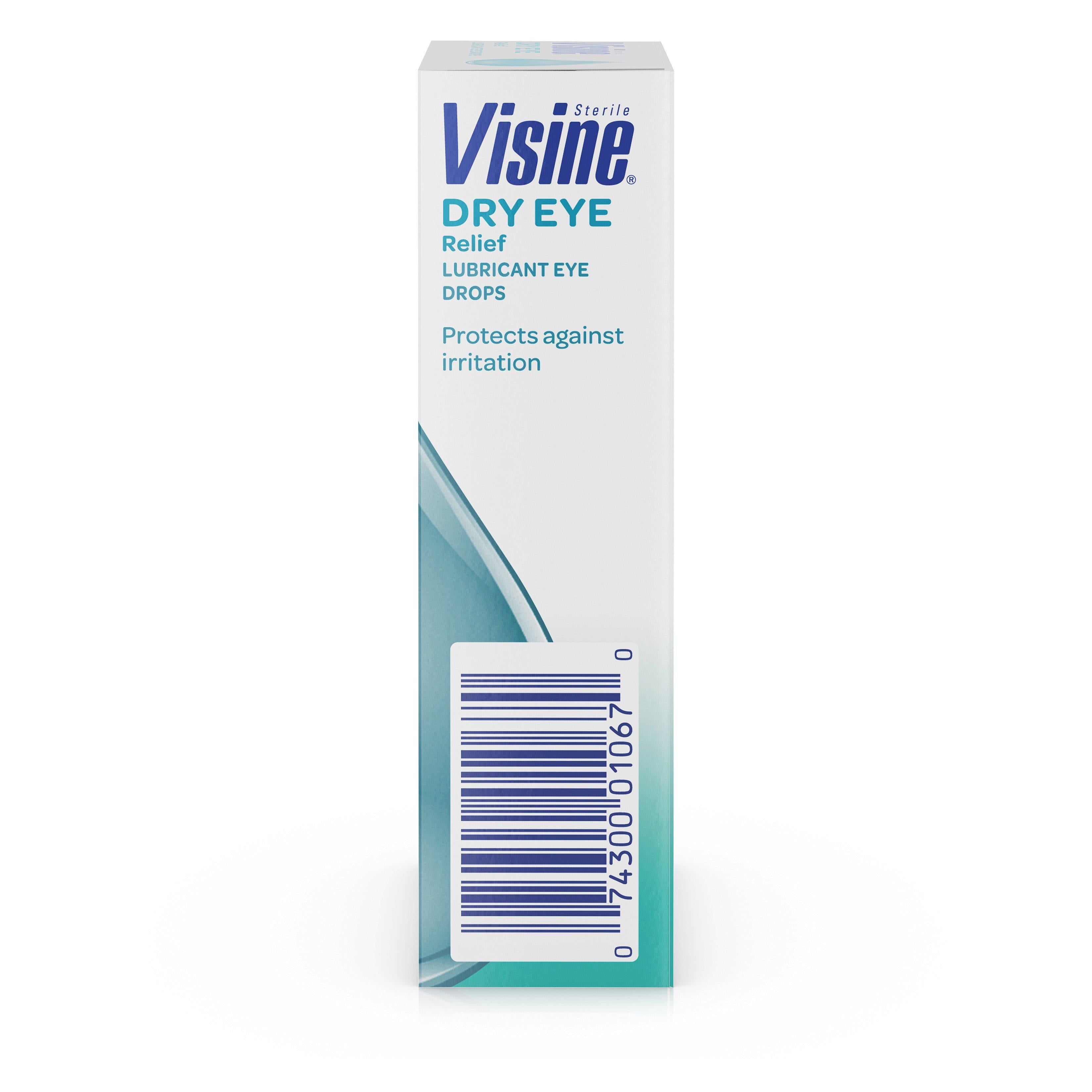 Visine Dry Eye Relief Lubricating Eye Drops for Dry Eyes, 0.5 fl. oz