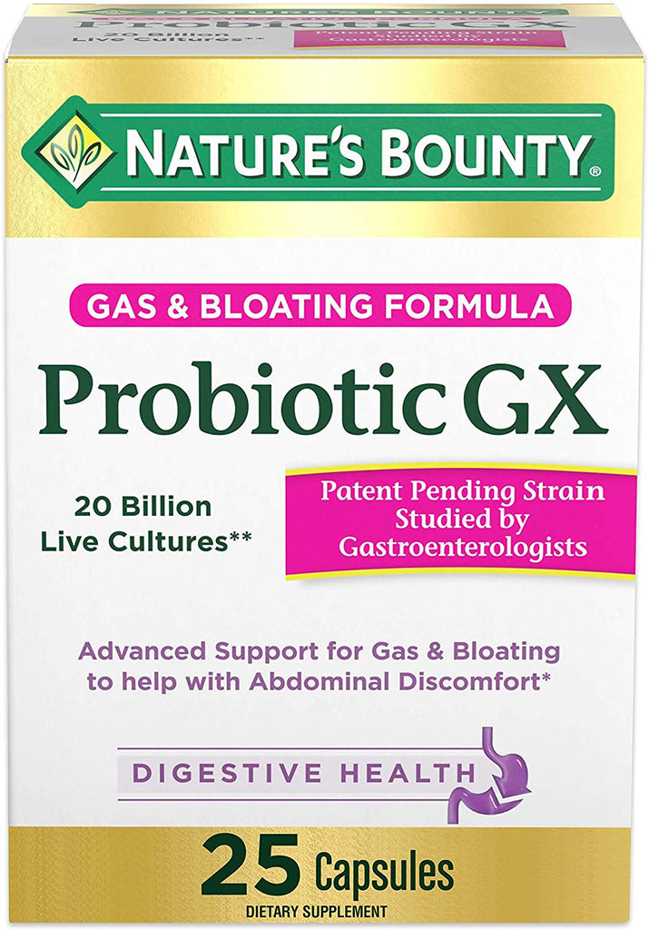 Nature's Bounty Probiotic GX, 25 Capsules