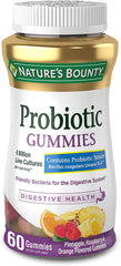 Nature's Bounty Probiotic Gummies, 4 Billion Live Cultures, 60 Count