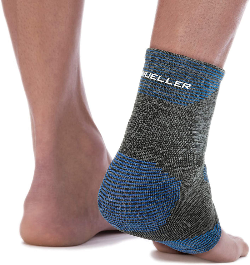 Mueller 4-Way Stretch Premium Knit Ankle Support with Thermo Reactive Technology, Small/Medium, 1 Count