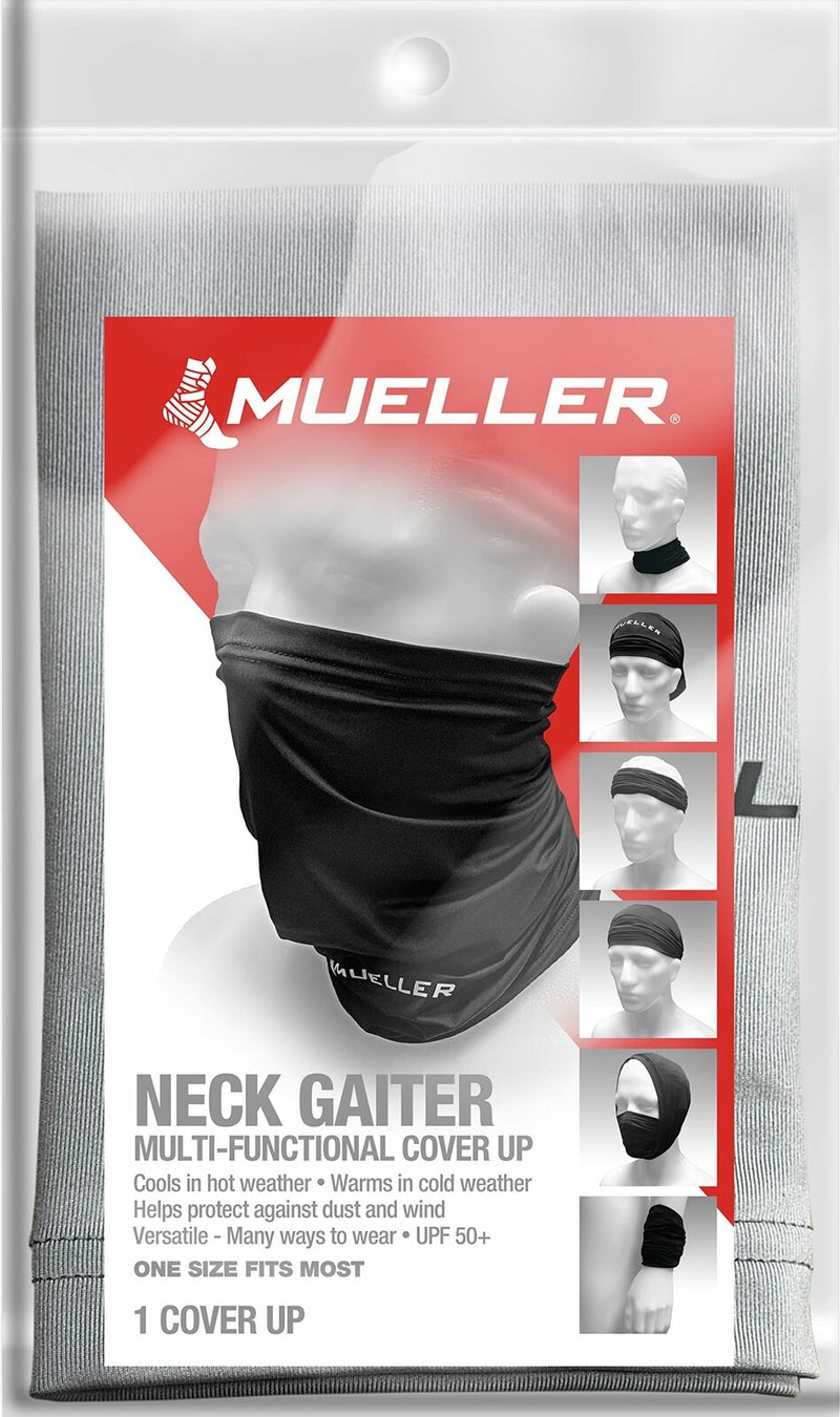 Mueller Neck Gaiter, Multi-Functional Cover Up, Gray, 1 Size Fits Most