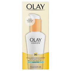 Face Moisturizer by Olay, Complete All Day Moisturizer with Broad Spectrum SPF 30 - Sensitive, 2.5 Fl Oz