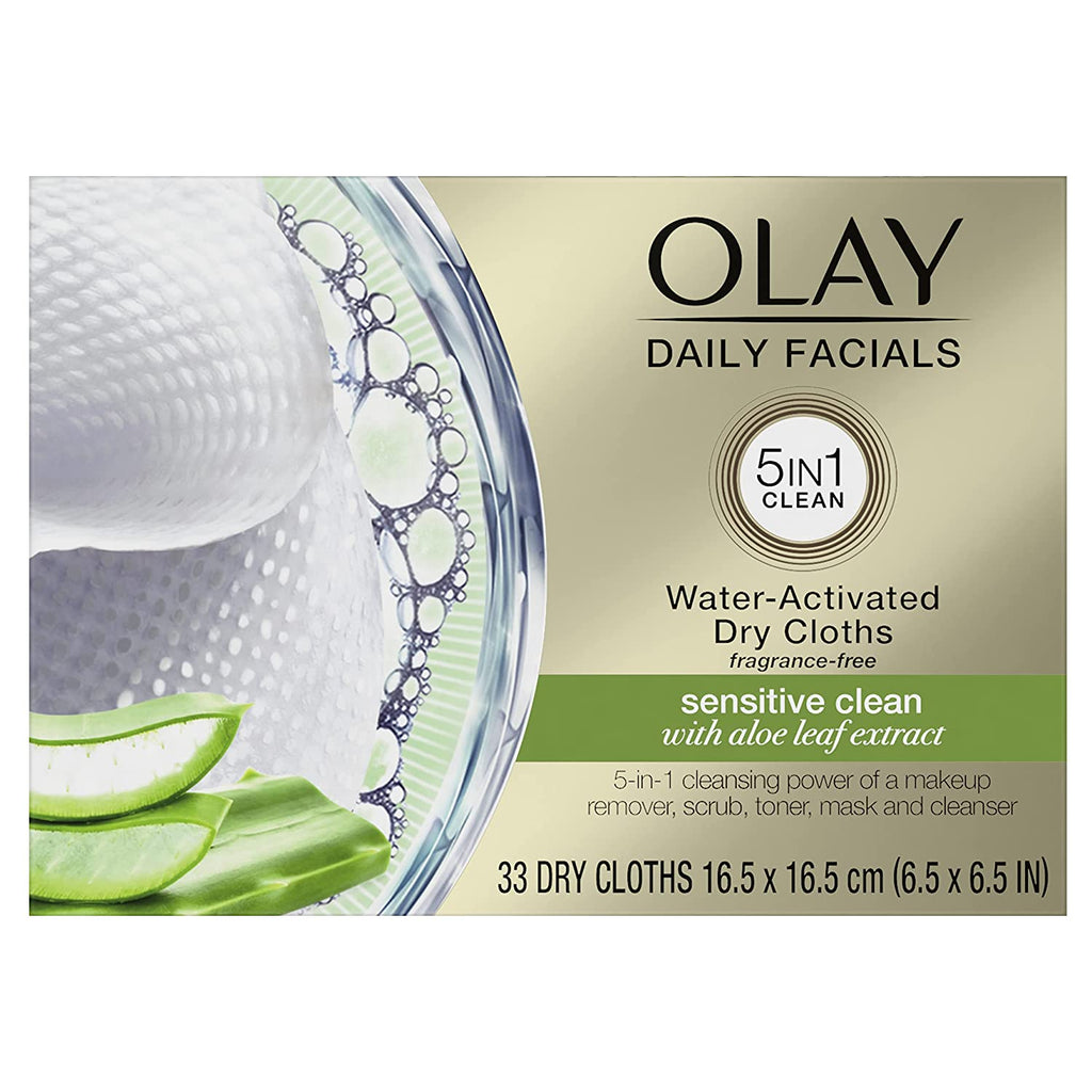 Olay 5-in-1 Sensitive Daily Facial Cloths, 33 ct