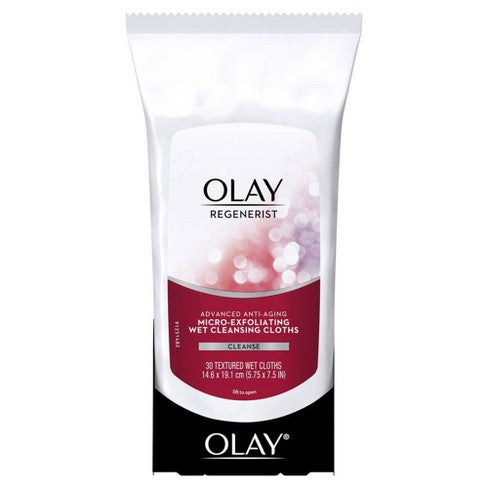 Olay Regenerist Advanced Anti-Aging Wet Cleansing Cloths (Pack of 30)