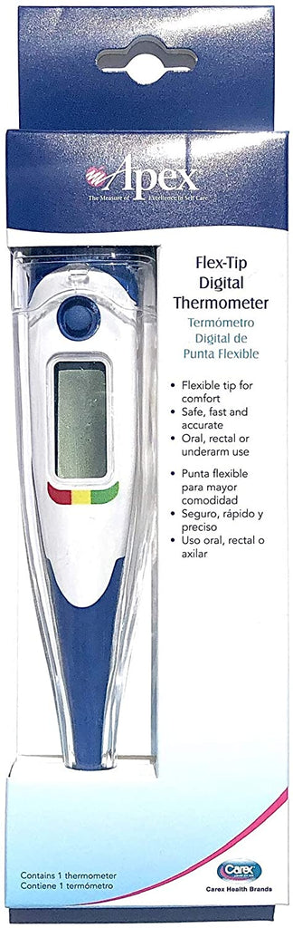 Apex Oral, Underarm or Rectal Flex Digital Thermometer, 1 Count