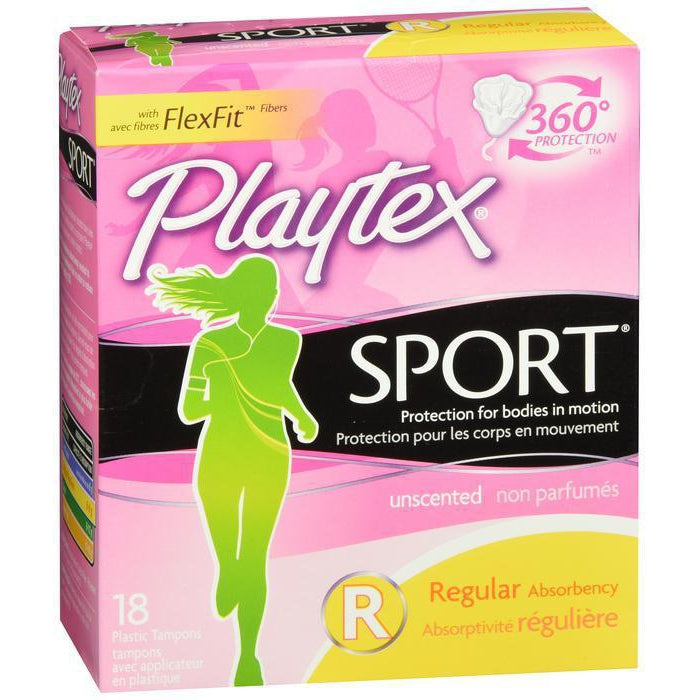 Playtex Tampon Sport Regular Unscented 18 Ct