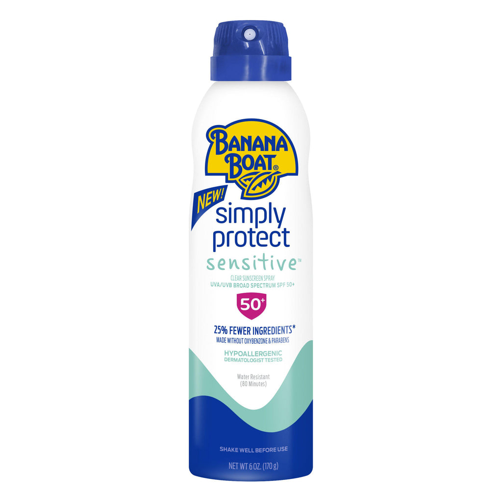 Banana Boat Simply Protect Sensitive Sunscreen Spray SPF 50, 6 oz* UPC:079656029499