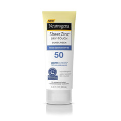 Neutrogena Sheer Zinc Dry-Touch Sunscreen Lotion with SPF 50, 3 Fl. oz