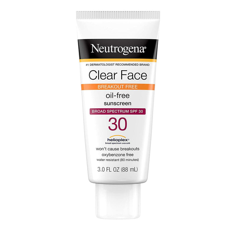 Neutrogena Clear Face Liquid Lotion Sunscreen SPF 30, 3 Fl. oz