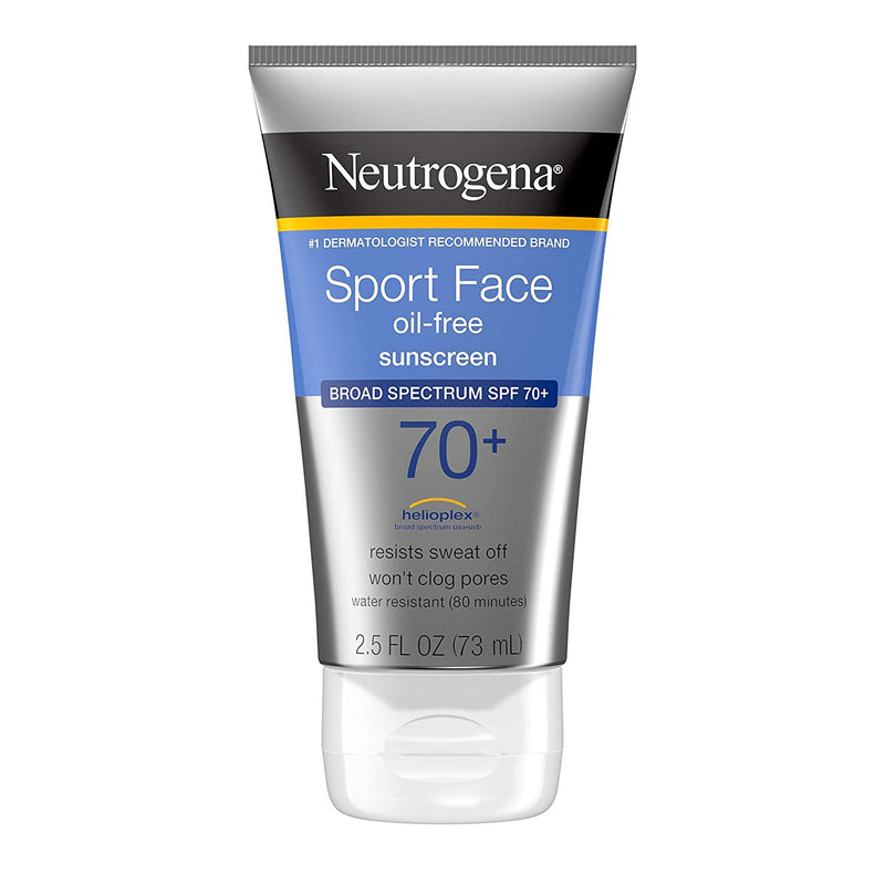 Neutrogena Sport Face Oil-Free Lotion Sunscreen, SPF 70+, 2.5 Fl. oz
