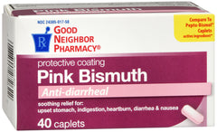 GNP Pink Bismuth Anti-Diarrheal, 40 Caplets