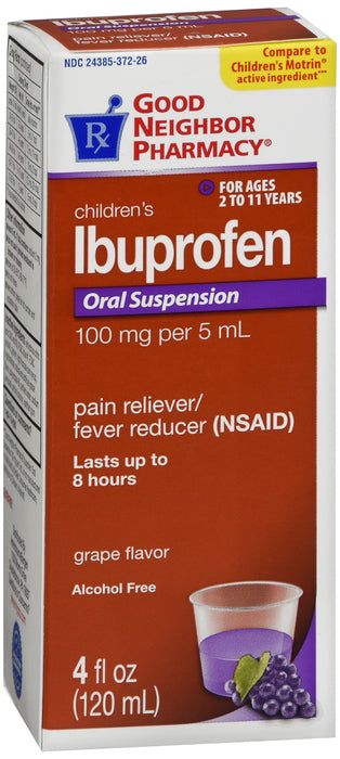 GNP Children's Ibuprofen Oral Suspension Grape, 4 Oz
