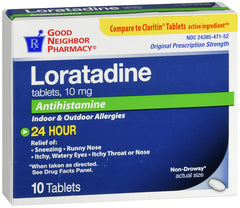 GNP Loratadine 24HR 10mg Tablets- 10count
