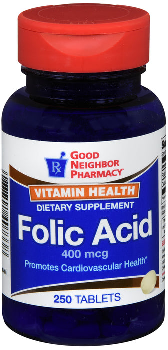 GNP Folic Acid 400mcg, 250 Tablets