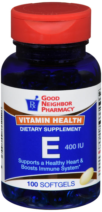 GNP Vitamin Health Dietary Supplement E 400 IU 100 Softgels