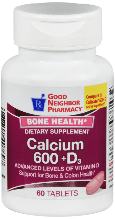 GNP Calcium 600 +D3, 60 Tablets