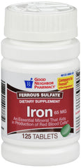 GNP Iron with Calcium Tablets 65MG, 125 Tablets