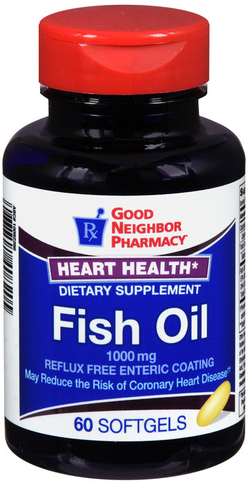 GNP Fish Oil High Potency 1000mg, 60 Softgels