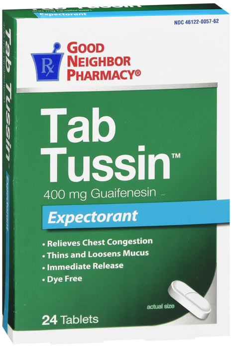 GNP Tab Tussin Expectorant 400mg, 24 Tablets