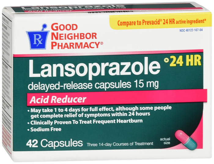GNP Lansoprazole 24 Hour Delay Release Capsule 15mg, 42 Capsules